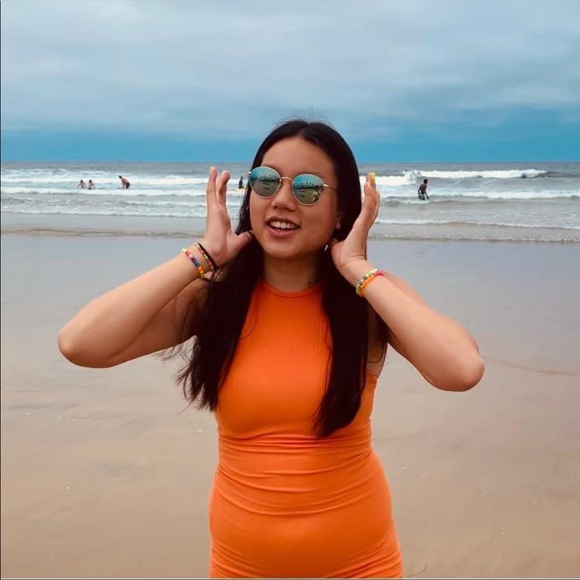 Nasty Gal Orange Halter Maxi Dress - Picture 5 of 10